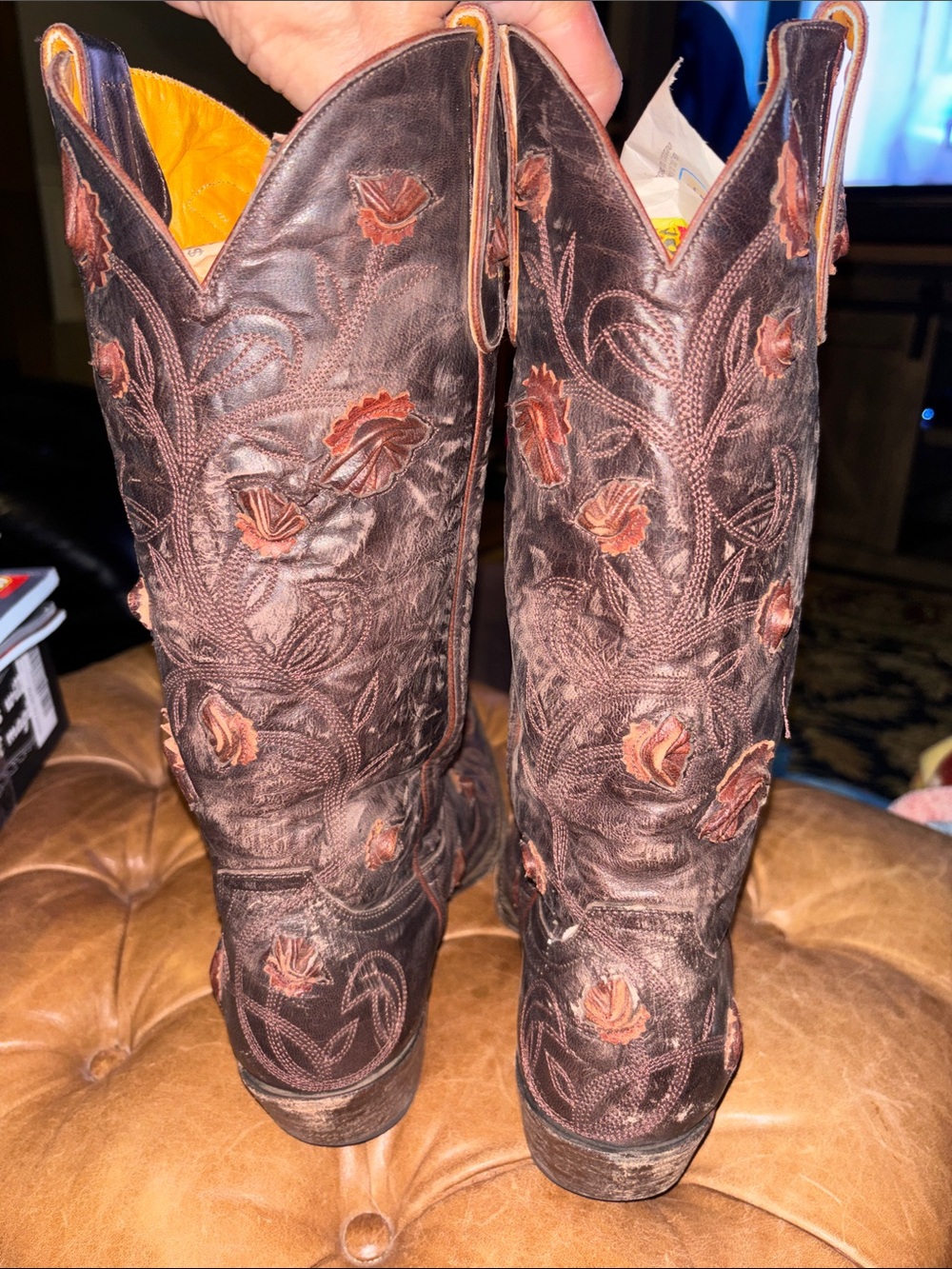 OLD GRINGO Western Embroidered Floral Cowboy Boots - size 8.5 - Picture 7 of 8